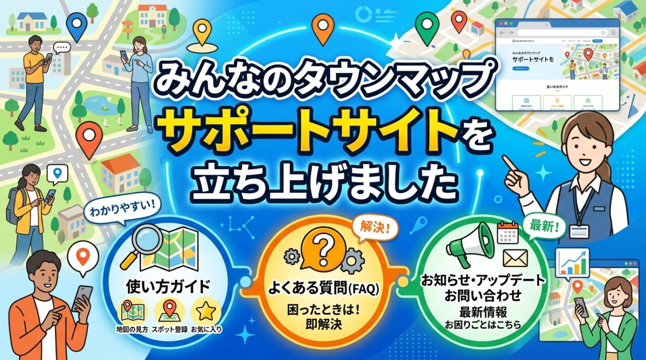 みんなのタウンマップサポートサイトを立ち上げました
